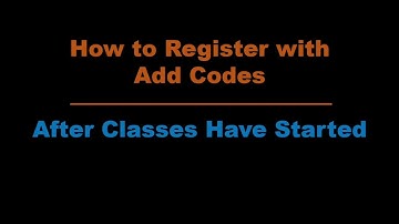 How to Add a Class at Citrus College with an Add Code