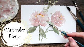 Watercolor Peonies  Beginner Friendly Watercolor Flowers