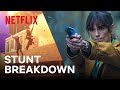 Black Doves - Jumping Out of a Burning Building Stunt Breakdown | Netflix