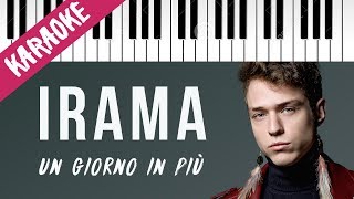 Irama | Un Giorno In Più | AMICI 17 // Piano Karaoke con Testo chords