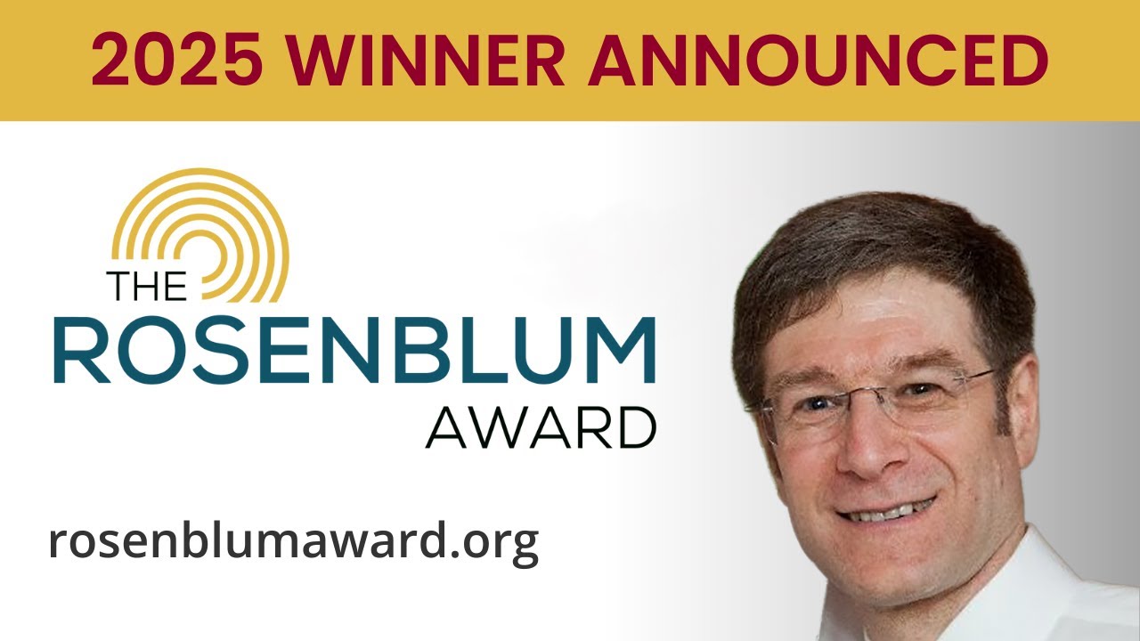 The Rosenblum Award - inaugural winner in 2025 - YouTube