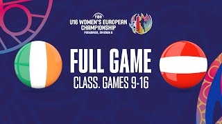 Ireland v Austria | Full Basketball Game | FIBA U16 Women's European Championship 2023