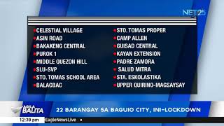 22 Barangay sa Baguio City, ini-lockdown