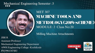 KTU-MET 307 Machine Tools and Metrology -2019 Scheme-Module 2-Class No:20