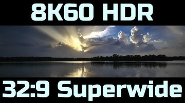 32:9 Super-Ultrawide real-time sunset with ambient music. 8K60 HDR.