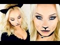 Last Minute Halloween Kitty Cat Makeup Tutorial 2015