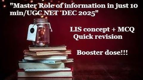 Role of Information in Planning & Development | UGC NET Library Science Unit 1 Complete Revision”