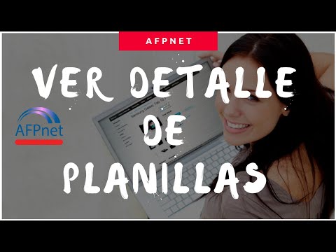 Como ver detalle de planillas en AfpNet - Administracion de usuarios