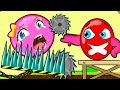 Розовый шарик Еву украли пришельцы! Красный шар спасет девочку! Игра new red ball 2 for flavios