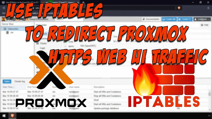 Use IPTables to Redirect ProxMox HTTPS Web UI Traffic