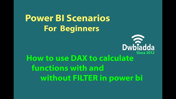 How to use DAX to Calculate functions with and without filter | Power BI scenarios videos