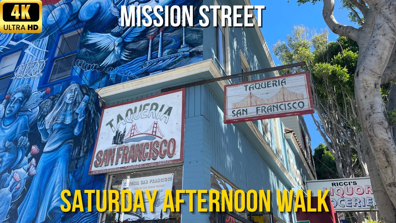 [4K] Mission Street - San Francisco, California - Walking Tour. ミッションストリート - 州サンフランシスコ - ウォーキングツアー。