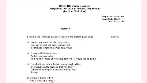 BEGC-111 SOLVED ASSIGNMENT 2024-2025 IGNOU ENGLISH MEDIUM #ignouassignmentsno1 #2025 #2024