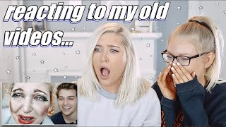 REACTING TO MY OLD YOUTUBE VIDEOS  *im sorry you had to see this*