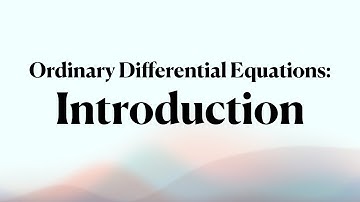 CSS Applied Mathematics: ODEs -- Introduction