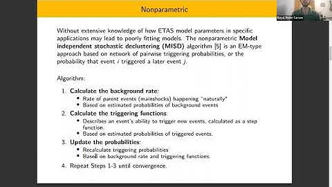 Peter Boyd - Modeling spatio-temporal data with the nphawkes package