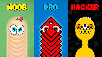 NOOB vs PRO vs HACKER in WormsZone.io
