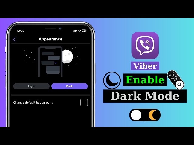 enable Viber dark mode