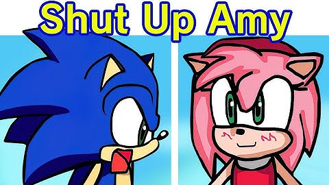 How to draw FnF SONIC vs Amy - Shut up - annoying Song ( FnF Mods )