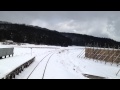 由利高原鉄道 鳥海山ろく線 冬 上り 吉沢ー羽後本荘 前面展望