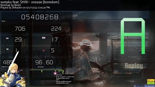 Wotaku Feat Shiki - Snooze Boredom 96.6%