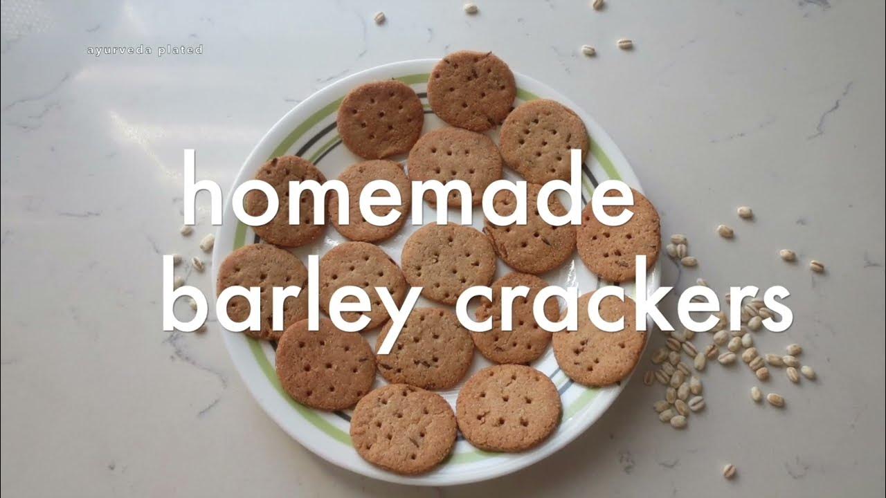 homemade healthy cracker recipe barley cracker recipe ayurveda