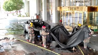 Tesla Cybertruck explodes outside Trump Las Vegas hotel, killing driver