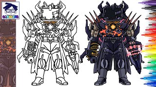 Cara Menggambar New Watchman Of Doom  Skibidi Toilet 79 Part 2  Titan Tv Man  Step By Step