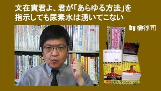 文在寅君よ、君が「あらゆる方法」を指示しても尿素水は湧いてこない　by 榊淳司