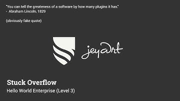 StuckOverflow Ep. 3 - Advanced Hello World (Plugins) - Part 1