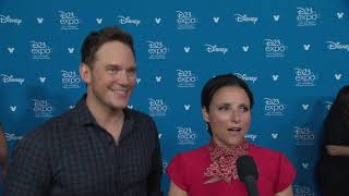 Onward: Chris Pratt, Julia Louis-Dreyfus D23 Official Movie Interview | ScreenSlam