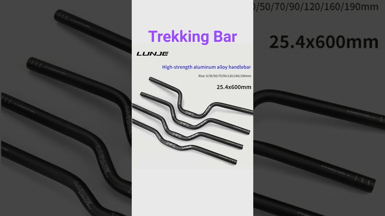 LUNJE Aluminum Alloy 25.4mm #TrekkingBar Am Gravel Racing Bikepacking Touring Bicycle curved Riser