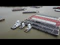 Tug Boats And Barges - Old River