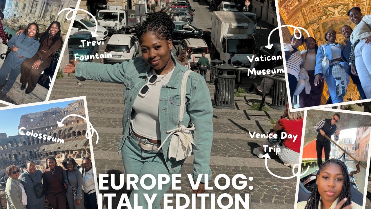 Europe Vlog: Italy Edition - Rome | Venice | Colosseum | Vatican | Trevi Fountain| Food|LivALittleee