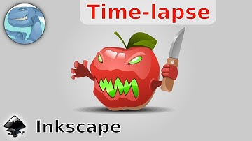 Apple monster. Speed art in Inkscape.