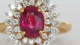 Avis Diamond: GIA No Heat Ruby diamond ring