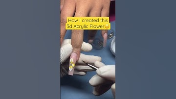 Short Nail Tutorial on how I created  this 3d Flower #beginnernails  #nailtutorial #foryou