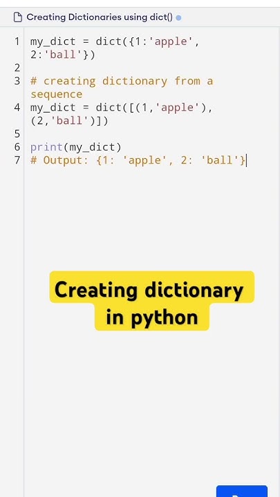 Creating dictionary in python @ctutorialbynaziasohail - YouTube