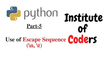 Python Bangla Tutorial 5: Use of Escape Sequence (\n, \t)