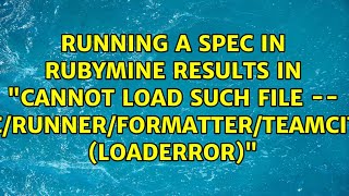Running a spec in RubyMine results in "cannot load such file --...
