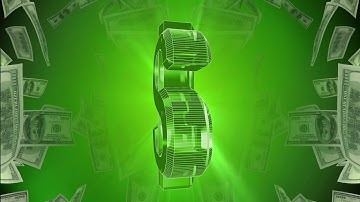 Free Video Background Loop: Glass Dollar Symbol Spinning