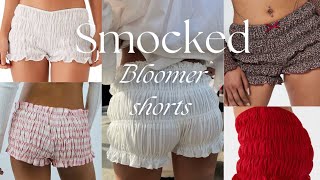 How to cut and sew a shirred/smocked bloomer short