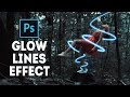 Neon Glow Lines Effect around Person - Photoshop Tutorial