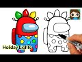 How to Draw AMONG US Holiday Lights | Christmas #2