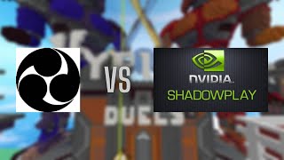 OBS vs SHADOWPLAY recording software