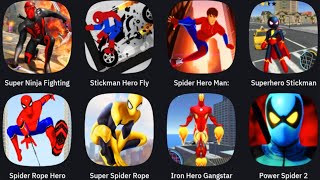 Super Ninja Fighting, Stickman Hero Fly, Spider Hero Man, Superhero Stickman, Spider Rope Hero, screenshot 1