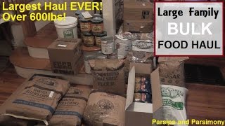 Largest Bulk Food Haul Ever Large Family Saving Money On Food