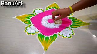 Pongal special flowers PADI kollam|sankranthi muggulu|easy rangoli|Margazhi special