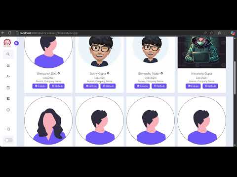 Alumni Connect | Admin Module | Alumni Management System Project  using Servlet, JSP, JDBC, MySQL