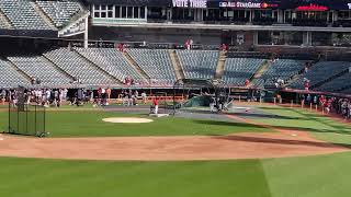 Indians batting practice